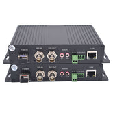 BIDI HD-SDI fiber converters -Bidirectional Video Audio Ethernet RS485 data over Fiber Optic extenders Uncompressed- Singlemode 20Km Multimode 500m,SFP transceiver include,A pair